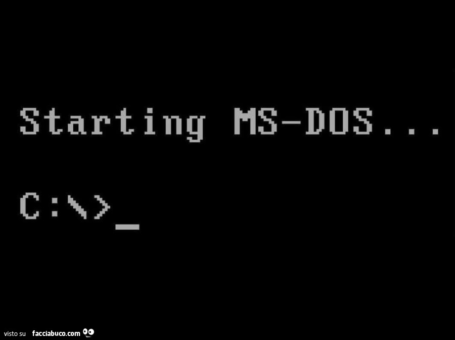 Starting ms-dos