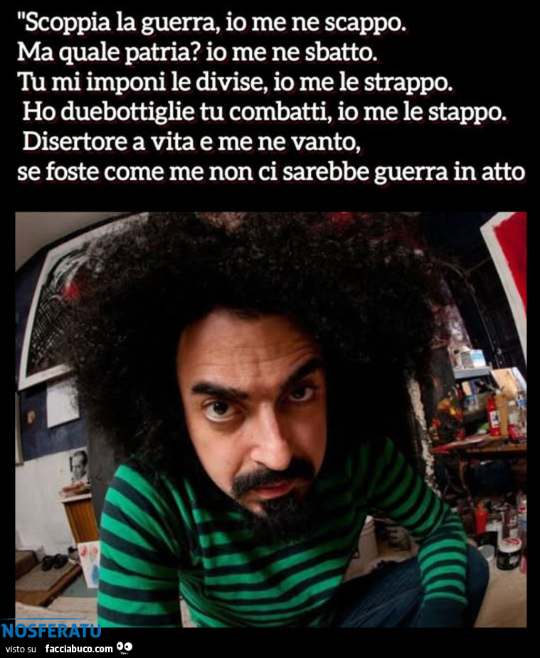 Scoppia la guerra, io me ne scappo