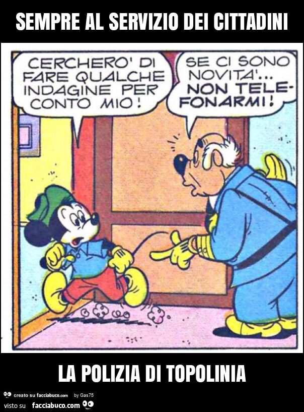 Sempre al servizio dei cittadini la polizia di topolinia