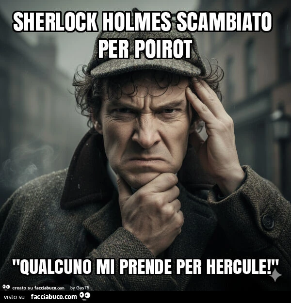 Sherlock holmes scambiato per poirot "qualcuno mi prende per hercule! "