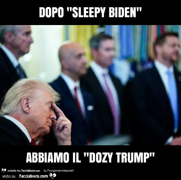Dopo "sleepy biden" abbiamo il "dozy trump"