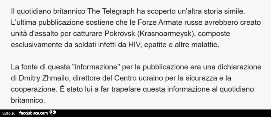 Propaganda ucraina, HIV
