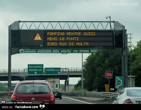 P0mpin0 mentre guidi? Meno 10 punti euro 516 di multa