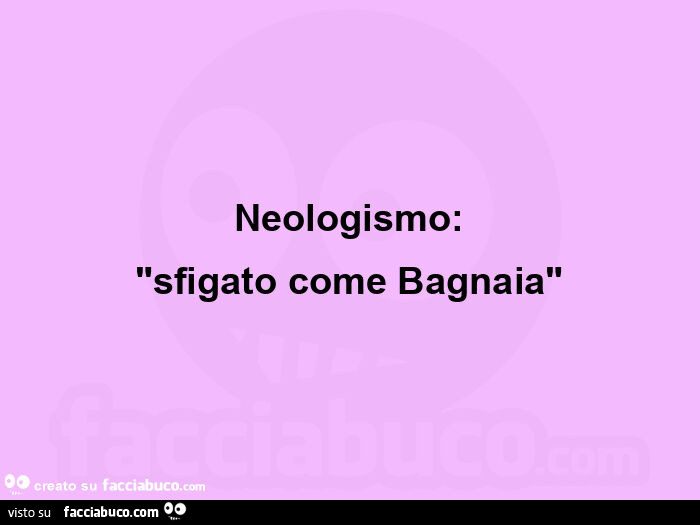 Neologismo: "sfigato come bagnaia"