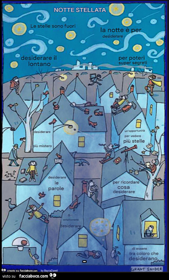 Notte stellata. Grant Snider