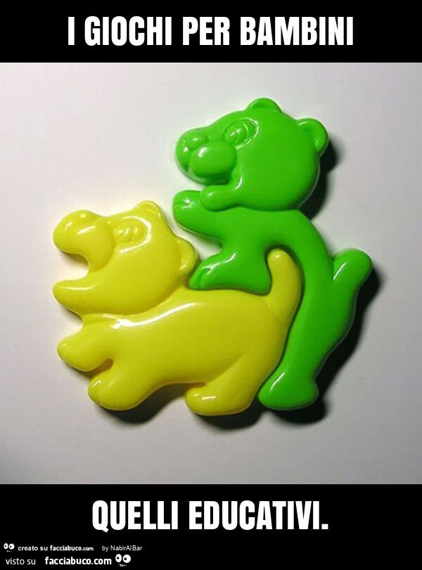 I giochi per bambini quelli educativi