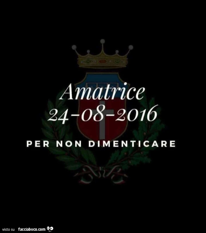 Amatrice 24-08-2016 per non dimenticare