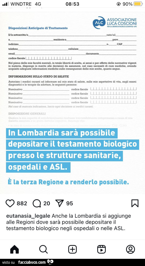 In lombardia sarà possibile depositare il testamento biologico