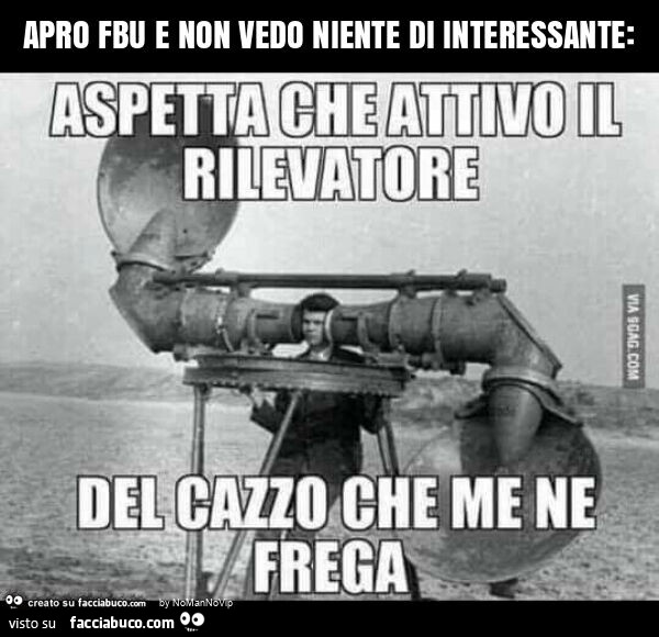 Apro fbu e non vedo niente di interessante