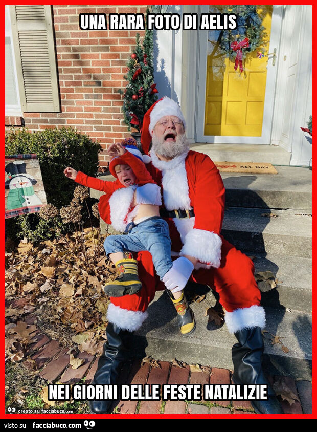 Una rara foto di aelis nei giorni delle feste natalizie