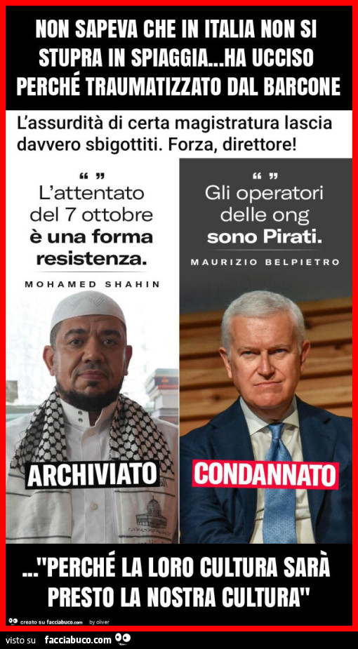 Non sapeva che in italia non si stupra in spiaggia&hellip; ha ucciso perché traumatizzato dal barcone&hellip; "perché la loro cultura sarà presto la nostra cultura"