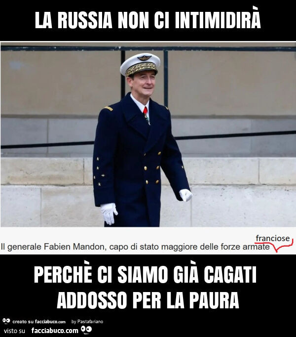 La russia non ci intimidirà perchè ci siamo già cagati addosso per la paura