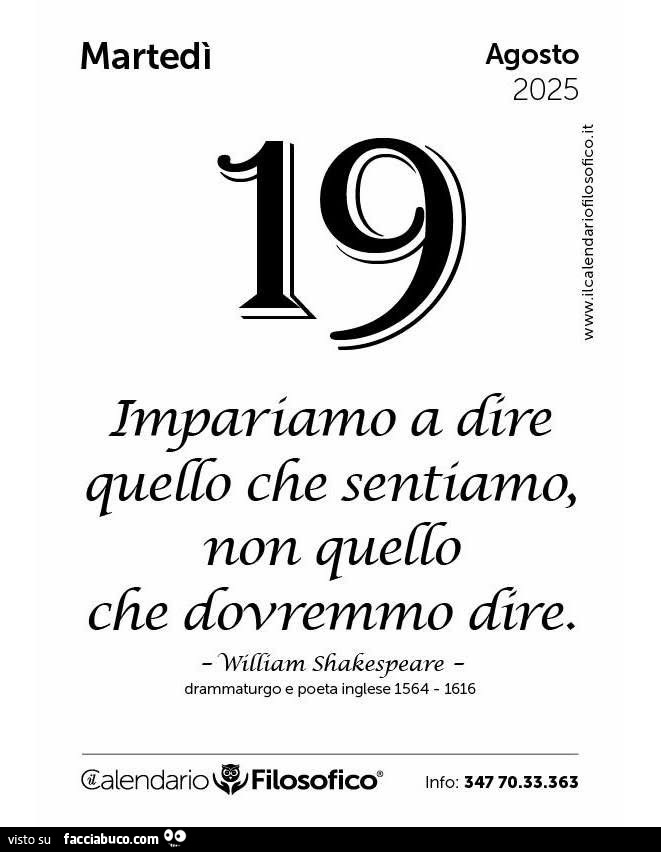 Impariamo a dire quello che sentiamo, non quello che dovremmo dire