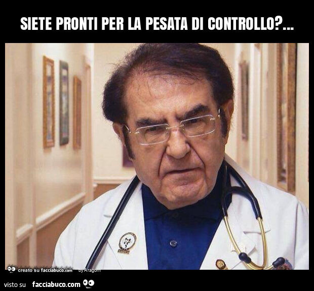 Siete pronti per la pesata di controllo?