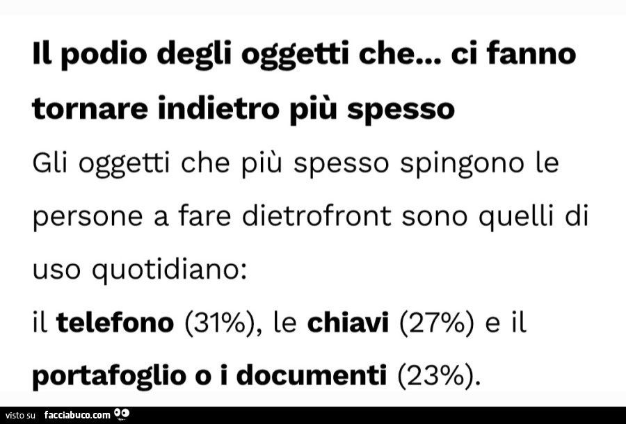 Il podio degli oggetti che&hellip; ci fanno tornare indietro più spesso