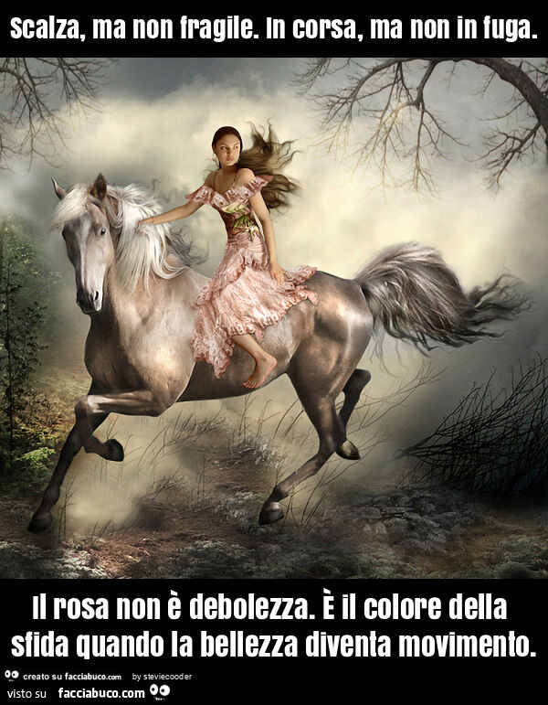 Scalza, ma non fragile. In corsa, ma non in fuga. Il rosa non è debolezza. È Il colore della sfida quando la bellezza diventa movimento