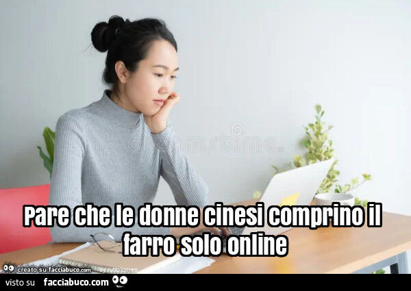 Pare che le donne cinesi comprino il farro solo online