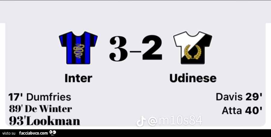 Inter 3 a 3 magari… con goal di De Winter e Lookman