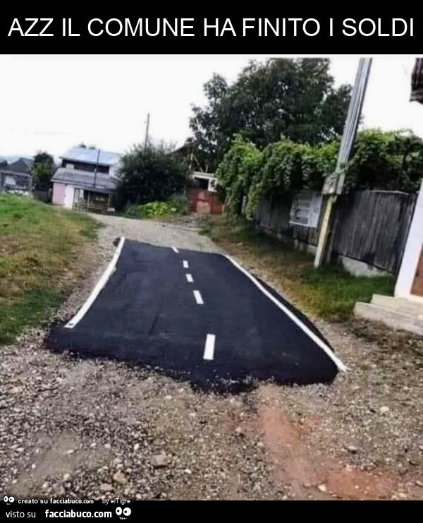 Azz il comune ha finito i soldi