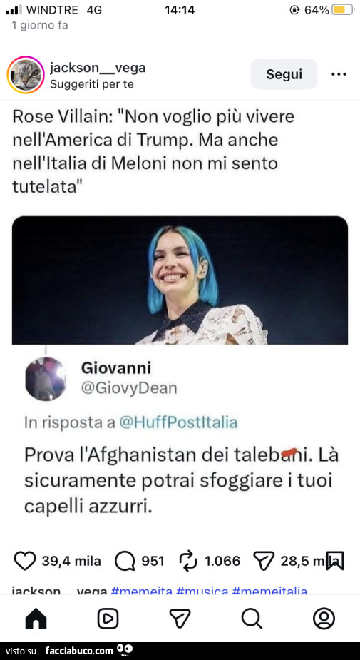 Rose Villain: non voglio più vivere nell'america di trump. Ma anche nell'italia di Meloni non mi sento tutelata