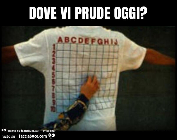 Dove vi prude oggi?