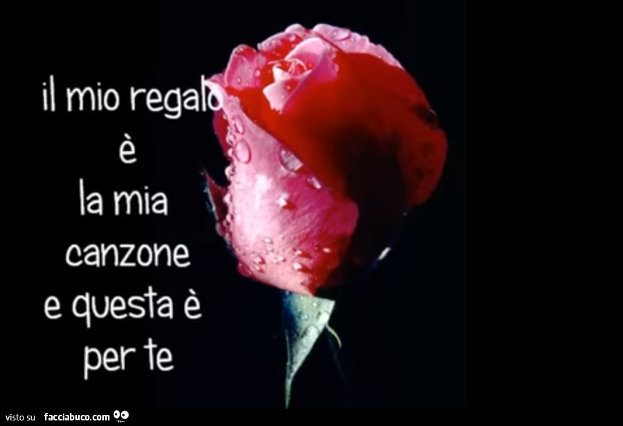 Il mio regalo è la mia canzone e questa è per te