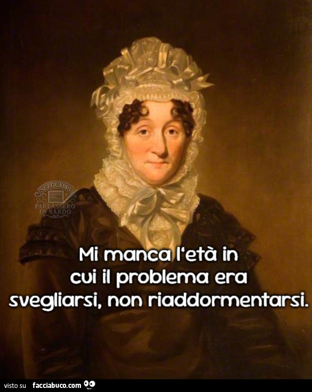 Mi manca l'età in cui il problema era svegliarsi, non riaddormentarsi