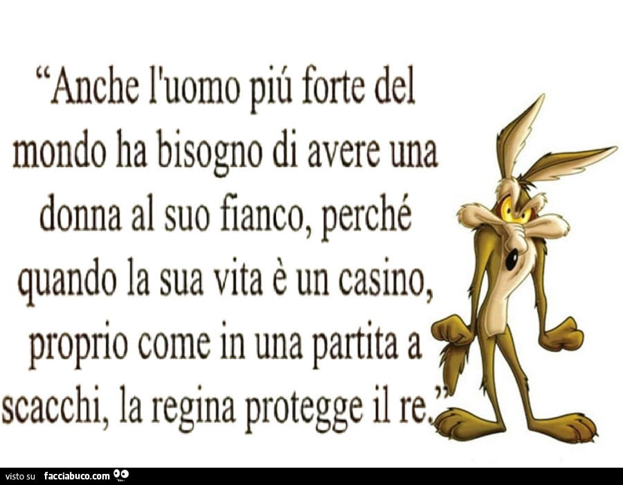 Anche l'uomo più forte del mondo ha bisogno di avere una donna al suo fianco, perché quando la sua vita è un casino, proprio come in una partita a scacchi, la regina protegge il re