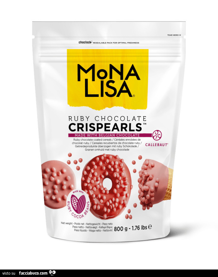 Mona lisa ruby chocolate crispearls