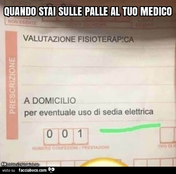 Quando stai sulle palle al tuo medico