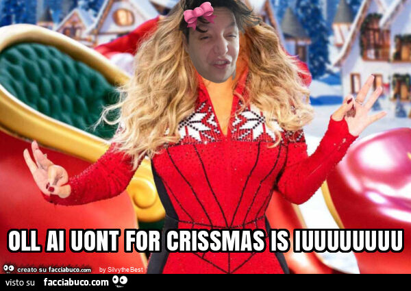Oll ai uont for crissmas is iuuuuuuuu