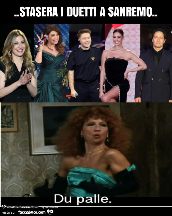 Stasera i duetti a sanremo