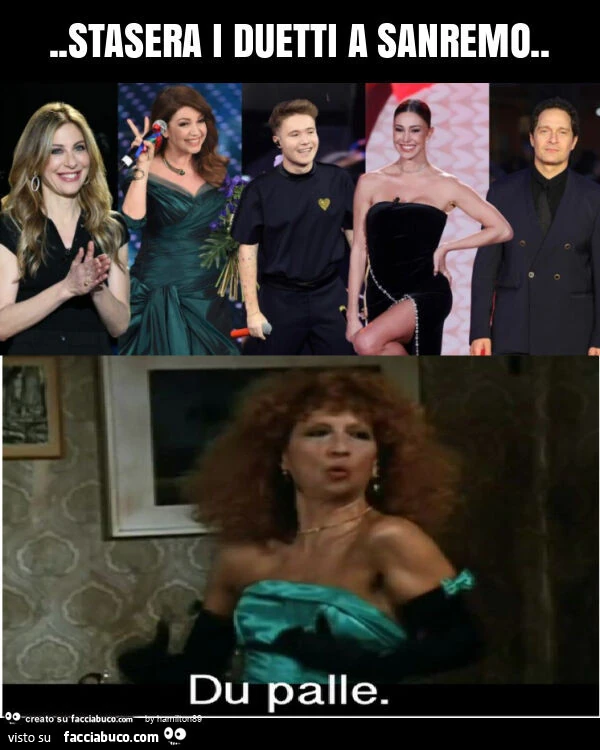 Stasera i duetti a sanremo