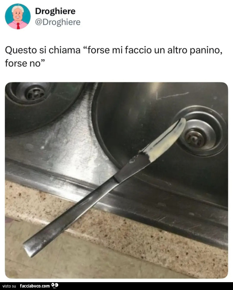Questo si chiama "forse mi faccio un altro panino, forse no "