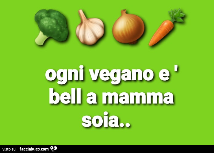 Ogni vegano è bell a mamma soia