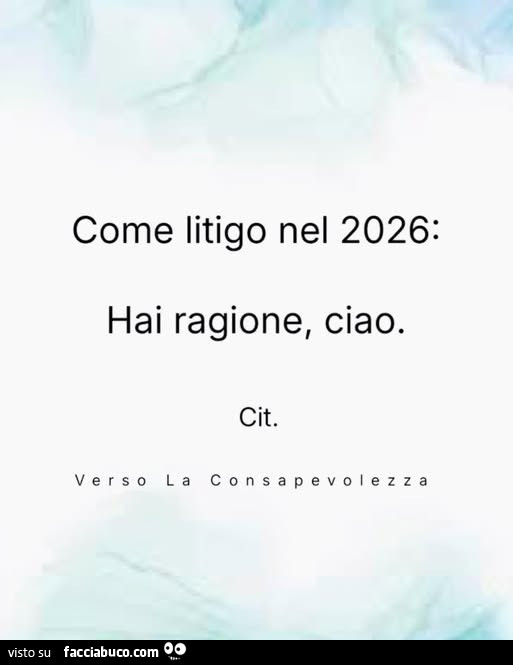 Come litigo nel 2026: hai ragione, ciao