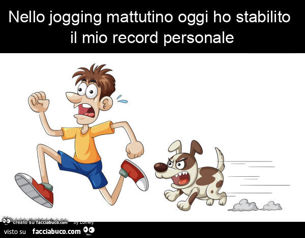 Nello jogging mattutino oggi ho stabilito il mio record personale