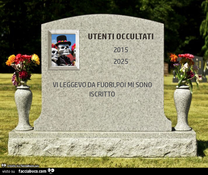 Utenti occultati. Vi leggevo da fuori, poi mi sono iscritto