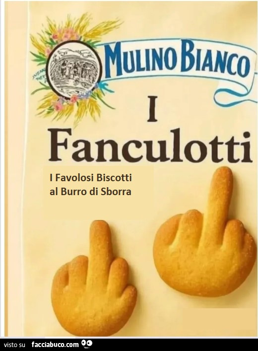 Biscotti assortiti, presa in giro