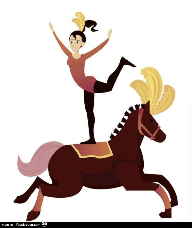 Equilibrista su cavallo