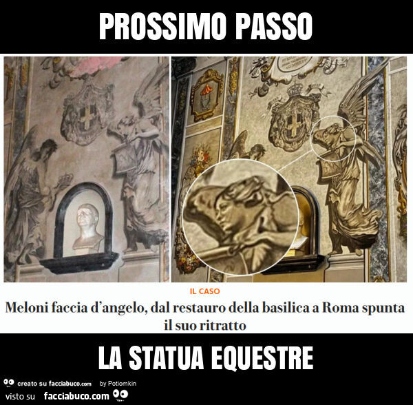 Prossimo passo la statua equestre