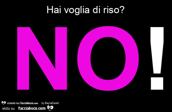 Hai voglia di riso? NO! Dottor Scotti