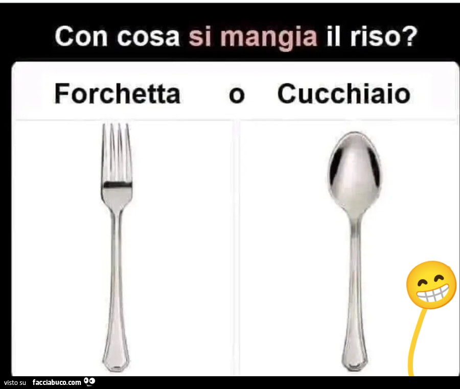Con cosa si mangia il riso? Forchetta o cucchiaio