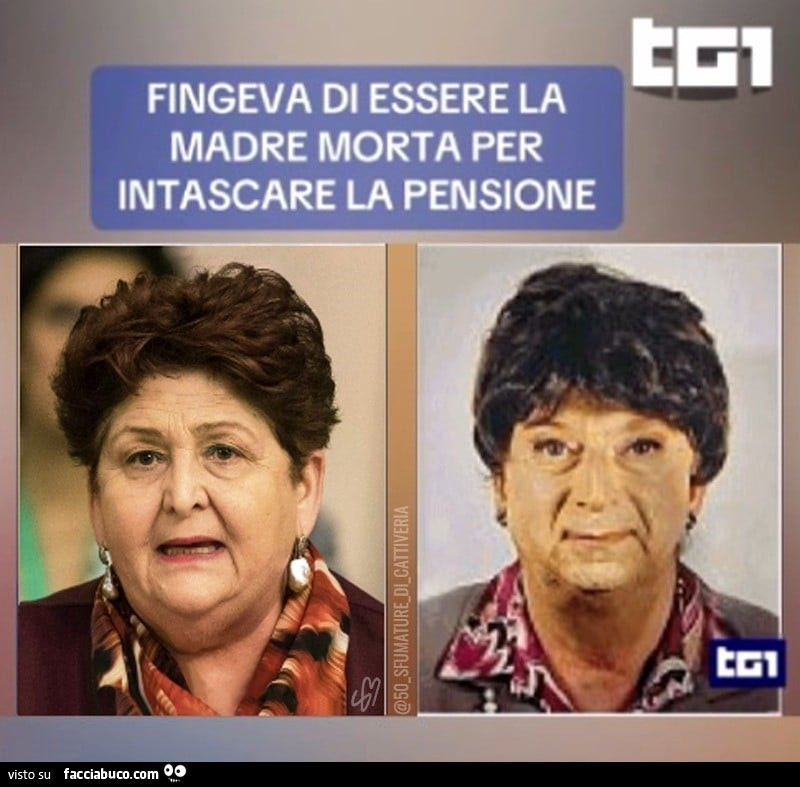 Fingeva di essere la madre morta per intascare la pensione