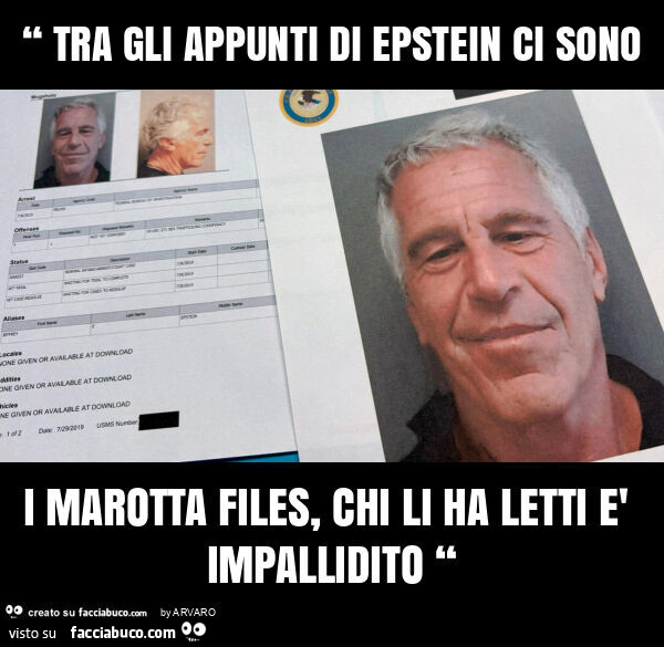 “ tra gli appunti di epstein ci sono i marotta files, chi li ha letti è impallidito “