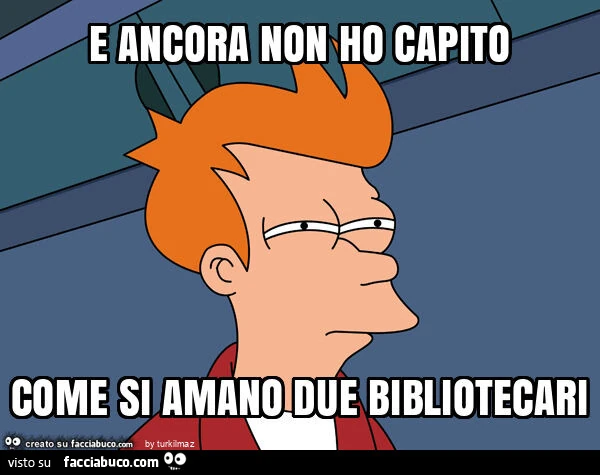E ancora non ho capito come si amano due bibliotecari