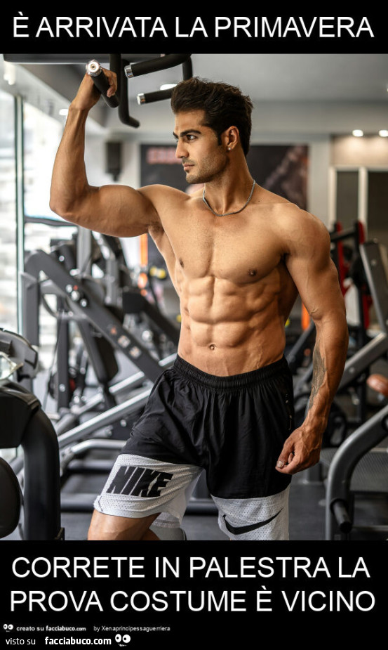 È arrivata la primavera correte in palestra la prova costume è vicino
