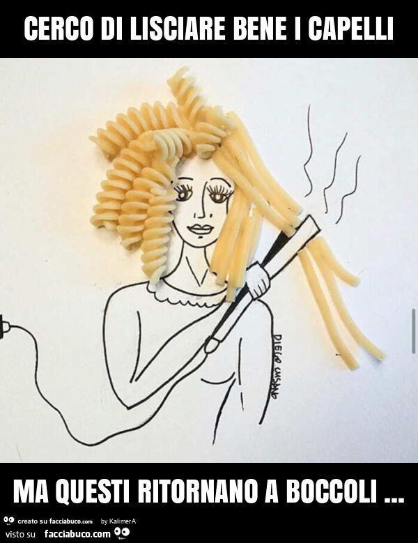 Cerco di lisciare bene i capelli ma questi ritornano a boccoli