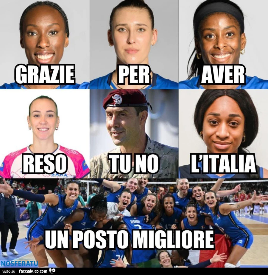 Grazie per aver reso l'Italia un posto migliore