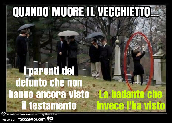 Quando muore il vecchietto